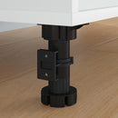 Møbelben Indstillelig 2 pcs Sort 46 x 46 x 128 mm PP