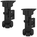 Møbelben Indstillelig 2 pcs Sort 46 x 46 x 128 mm PP