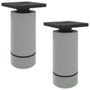 Møbelben Indstillelig 2 pcs Hvid 64 x 64 x 100 mm PP
