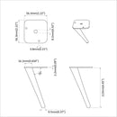 Stående Fødder 2 pcs Sort 56 x 56 x 100 mm Jern