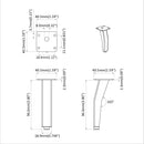 Stående Fødder 2 pcs Sort 40 x 40 x 100 mm Jern