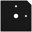 Stående Fødder 2 pcs Sort 57 x 57 x 100 mm Jern