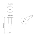 Møbelben 12 pcs Sort og Guld Ø 40 x 98 mm Jern