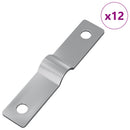 Slagplade 12 pcs Sølv 50 x 10 x 1,2 mm Jern