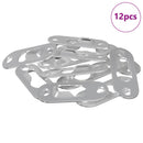 Nøglehul ophæng 12 pcs Sølv 45 x 16 x 3.5 mm Jern