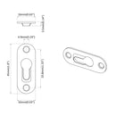 Nøglehul ophæng 3673 pcs Sølv 45 x 16 x 3.5 mm Jern