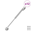 Hydraulisk gasfjeder 12 pcs Sølv 280 x 17 x 16 mm PP og jern