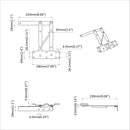 Sengehejs mekanisme 12 pcs Sort 340 x 95 x 40 mm Jern