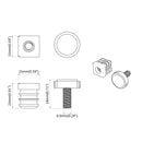 Møbelleveler Indstillelig 2 pcs Sort M6 PP