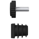 Møbelleveler Indstillelig 12 pcs Sort M6 PP
