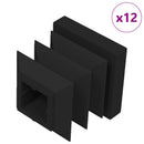 Endekapsler 12 pcs Sort 15 x 15 x 15 mm PP