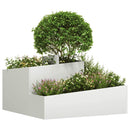 Have Blomsterkrukke Hvid 80 x 80 x 50 cm Koldvalset stål