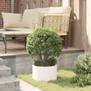Plante ring Hvid 30 x 30 x 20 cm Koldvalset stål