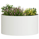 Plante ring Hvid 40 x 40 x 20 cm Koldvalset stål