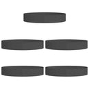 Plante ring 5 pcs Sort 120 x 120 x 20 cm Koldvalset stål