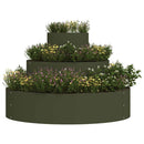 Have Blomsterkrukke Oliven grøn 90 x 90 x 20 cm Koldvalset stål