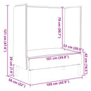 Høj ryg sofa 101cm Lysegrå Stof
