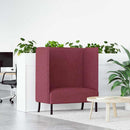 Høj ryg sofa 101cm Vinrød Stof