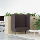 Høj ryg sofa 101cm Mørkebrun Stof