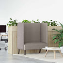 Høj ryg sofa 101cm Gråbrun Stof
