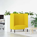 Høj ryg sofa 101cm Lysegul Stof