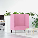 Høj ryg sofa 101cm Lyserød Stof