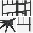 Gazebo Ramme 6 x 3 m Sort Stål