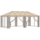 Gazebo Ramme 6 x 3 m Sort Stål