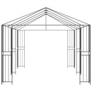 Gazebo Ramme 6 x 3 m Sort Stål