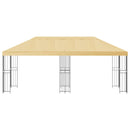 Pavillon med sidetapper 6 x 3 m Cremefarvet Polyester og Stål