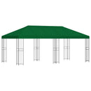 Pavillon med sidetapper 6 x 3 m Grøn Polyester og Stål 190