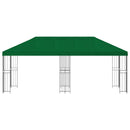 Pavillon med sidetapper 6 x 3 m Grøn Polyester og Stål 190