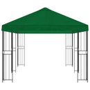 Pavillon med sidetapper 6 x 3 m Grøn Polyester og Stål 190