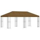 Pavillon med sidetapper 6 x 3 m Gråbrun Polyester og Stål 190
