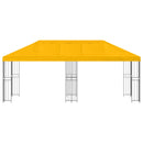 Pavillon med sidetapper 6 x 3 m Gul Polyester og Stål 190