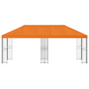 Pavillon med sidetapper 6 x 3 m Orange Polyester og Stål 190