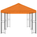 Pavillon med sidetapper 6 x 3 m Orange Polyester og Stål 190