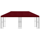 Pavillon med sidetapper 6 x 3 m Bordeaux Polyester og Stål 190