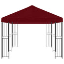 Pavillon med sidetapper 6 x 3 m Bordeaux Polyester og Stål 190