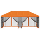 Pavillon med sidetapper 6 x 3 m Orange Polyester og Stål 190