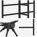 Gazebo Ramme 6 x 3 m Sort Stål