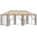 Gazebo Ramme 6 x 3 m Sort Stål