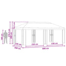 Have Gazebo 6 x 3 m Beige Polyester og Stål 190