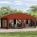 Have Gazebo 6 x 3 m Terrakotta Polyester og Stål 190
