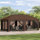 Have Gazebo 6 x 3 m Brun Polyester og Stål 190