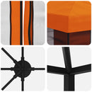 Pavillon med sidetapper 6 x 3 m Orange Polyester og Stål 190