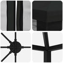Pavillon med sidetapper 6 x 3 m Sort Polyester og Stål 190