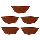 Have Blomsterkrukke 5 pcs Rusten 35 x 35 x 15 cm Cortenstål