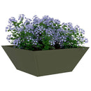 Have Blomsterkrukke Oliven grøn 40 x 40 x 15 cm Koldvalset stål