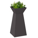 Søjle Plantekasse 2 pcs Sort 35 x 35 x 73 cm